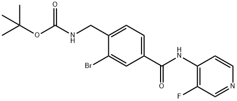 [2-bromo-4-{3-fluoro-pyridin-4-ylcarbamoyl}-benzyl]-carbamic acid tert butyl ester|