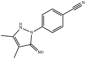 4-(5-imino-3,4-dimethyl-2,5-dihydro-1H-pyrazol-1-yl)benzonitrile,1333648-15-9,结构式