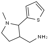 [1-methyl-2-(thiophen-2-yl)pyrrolidin-3-yl]methanamine Struktur