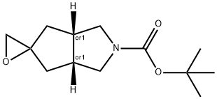 tert-butyl (3aR,6aS)-tetrahydro-1H-spiro[cyclopenta[c]pyrrole-5,2'-oxirane]-2(3H)-carboxylate Structure