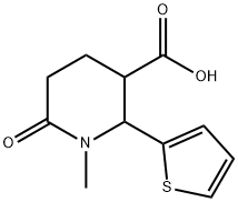 1-甲基-6-氧代-2-(噻吩-2-基)哌啶-3-羧酸, 1334148-77-4, 结构式