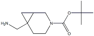 tert-butyl 6-(aminomethyl)-3-azabicyclo[4.1.0]heptane-3-carboxylate 化学構造式