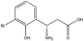 (3S)-3-AMINO-3-(3-BROMO-2-HYDROXYPHENYL)PROPANOIC ACID Struktur