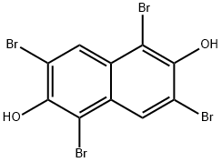 1,3,5,7-tetrabromo-2,6-naphthalenediol Structure