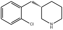 Piperidine, 3-[(2-chlorophenyl)methyl]-, (3S)- Structure