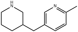 Pyridine, 2-methyl-5-(3-piperidinylmethyl)- Struktur