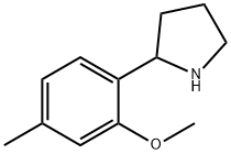 2-(2-methoxy-4-methylphenyl)pyrrolidine,1337254-29-1,结构式