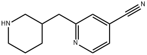 4-Pyridinecarbonitrile, 2-(3-piperidinylmethyl)- Struktur