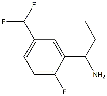 1-[5-(DIFLUOROMETHYL)-2-FLUOROPHENYL]PROPAN-1-AMINE 结构式