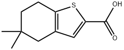 5,5-dimethyl-4,5,6,7-tetrahydro-1-benzothiophene-2-carboxylic acid 化学構造式