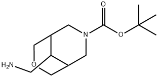 tert-butyl 9-(aminomethyl)-3-oxa-7-azabicyclo[3.3.1]nonane-7-carboxylate Struktur