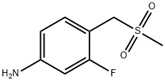 3-fluoro-4-(methanesulfonylmethyl)aniline Struktur