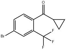 4-溴-2-(三氟甲基)苯基](环丙基)甲酮,1341736-93-3,结构式