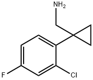 1-(2-Chloro-4-fluorophenyl)cyclopropane-1-methanamine Struktur