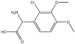 2-氨基-2-(2-氯-3,4-二甲氧基苯基)乙酸,1342425-67-5,结构式