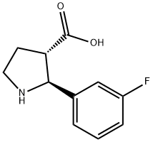 (2S,3S)-2-(3-fluorophenyl)pyrrolidine-3-carboxylic acid