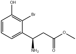 METHYL (3R)-3-AMINO-3-(2-BROMO-3-HYDROXYPHENYL)PROPANOATE Structure