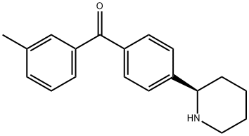 4-((2R)(2-Piperidyl))phenyl 3-methylphenyl ketone 结构式