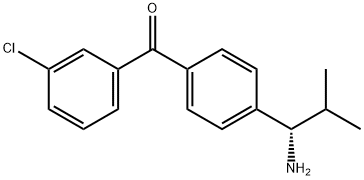 4-((1S)-1-Amino-2-methylpropyl)phenyl 3-chlorophenyl ketone,1344426-44-3,结构式