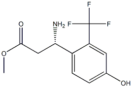 METHYL (3S)-3-AMINO-3-[4-HYDROXY-2-(TRIFLUOROMETHYL)PHENYL]PROPANOATE 化学構造式