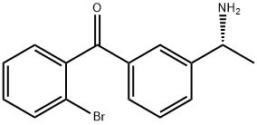 3-((1R)-1-Aminoethyl)phenyl 2-bromophenyl ketone 化学構造式