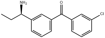 3-((1R)-1-Aminopropyl)phenyl 3-chlorophenyl ketone,1344525-27-4,结构式