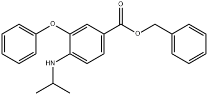 4-异丙氨基-3-苯氧基苯甲酸苄酯,1346567-64-3,结构式