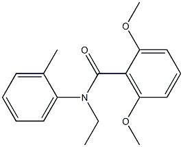 N-ethyl-2,6-dimethoxy-N-(2-methylphenyl)benzamide,13493-27-1,结构式