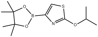 2-isopropoxy-4-(4,4,5,5-tetramethyl-1,3,2-dioxaborolan-2-yl)thiazole Structure