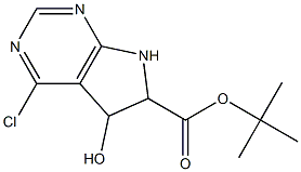 4-chloro-5-hydroxy-6,7-dihydro-5H-pyrrolo[2,3-d]pyrimidine-6-carboxylic acid tert-butyl ester,1351093-98-5,结构式