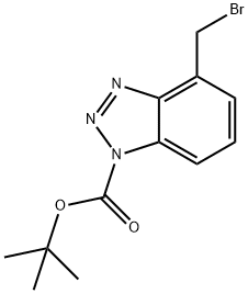 1H-Benzotriazole-1-carboxylic acid, 4-(bromomethyl)-, 1,1-dimethylethyl ester Structure