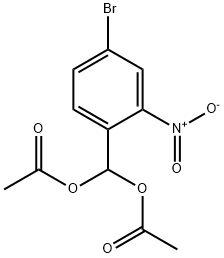 Methanediol, 1-(4-bromo-2-nitrophenyl)-, 1,1-diacetate 化学構造式