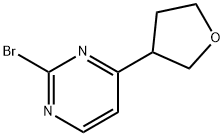2-Bromo-4-(3-tetrahydrofuranyl)pyrimidine Struktur