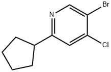 3-Bromo-4-chloro-6-cyclopentylpyridine Struktur