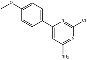 2-Chloro-4-amino-6-(4-methoxyphenyl)pyrimidine 化学構造式