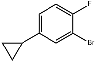 2-bromo-4-cyclopropyl-1-fluorobenzene 化学構造式