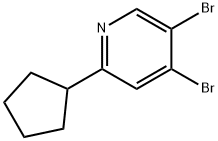 3,4-Dibromo-6-cyclopentylpyridine Structure