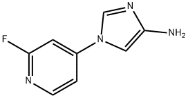 4-Amino-1-(2-fluoro-4-pyridyl)imidazole Structure