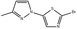 2-Bromo-5-(3-methyl-1H-pyrazol-1-yl)thiazole Struktur