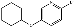 2-Bromo-5-(cyclohexyloxy)pyridine 化学構造式