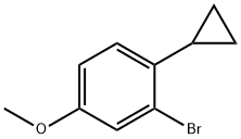 2-bromo-1-cyclopropyl-4-methoxybenzene 化学構造式