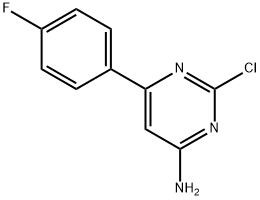 2-Chloro-4-amino-6-(4-fluorophenyl)pyrimidine 化学構造式