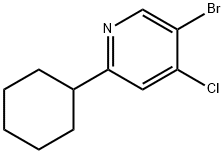 3-Bromo-4-chloro-6-cyclohexylpyridine Struktur