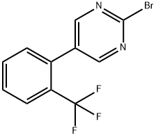 2-Bromo-5-(2-trifluoromethylphenyl)pyrimidine 化学構造式