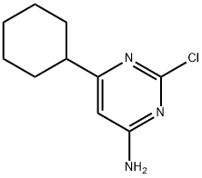 2-Chloro-4-amino-6-(cyclohexyl)pyrimidine 化学構造式