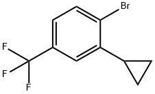 1-bromo-2-cyclopropyl-4-(trifluoromethyl)benzene Struktur