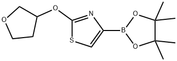 2-((tetrahydrofuran-3-yl)oxy)-4-(4,4,5,5-tetramethyl-1,3,2-dioxaborolan-2-yl)thiazole Structure