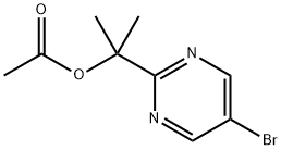 5-Bromo-2-(1-acetoxy-1-methylethyl)pyrimidine Struktur