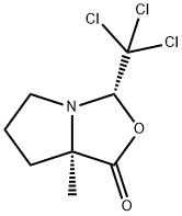 (3S,7aR)-3-(trichloromethyl)tetrahydro-1H,3H-pyrrolo[1,2-c]oxazol-1-one 化学構造式