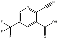 2-cyano-5-trifluoromethylnicotinic acid Structure